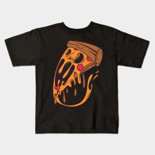 Halloween Pizza Monster Costume Spooky Funny Creepy Kids T-Shirt